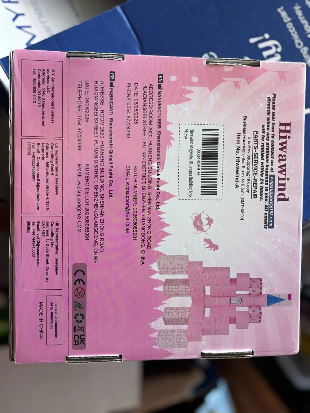 Pink Castle Building Block Set for Kids